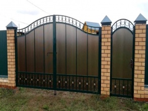 Кованые заборы с поликарбонатом 12 метров фото в Калининеце